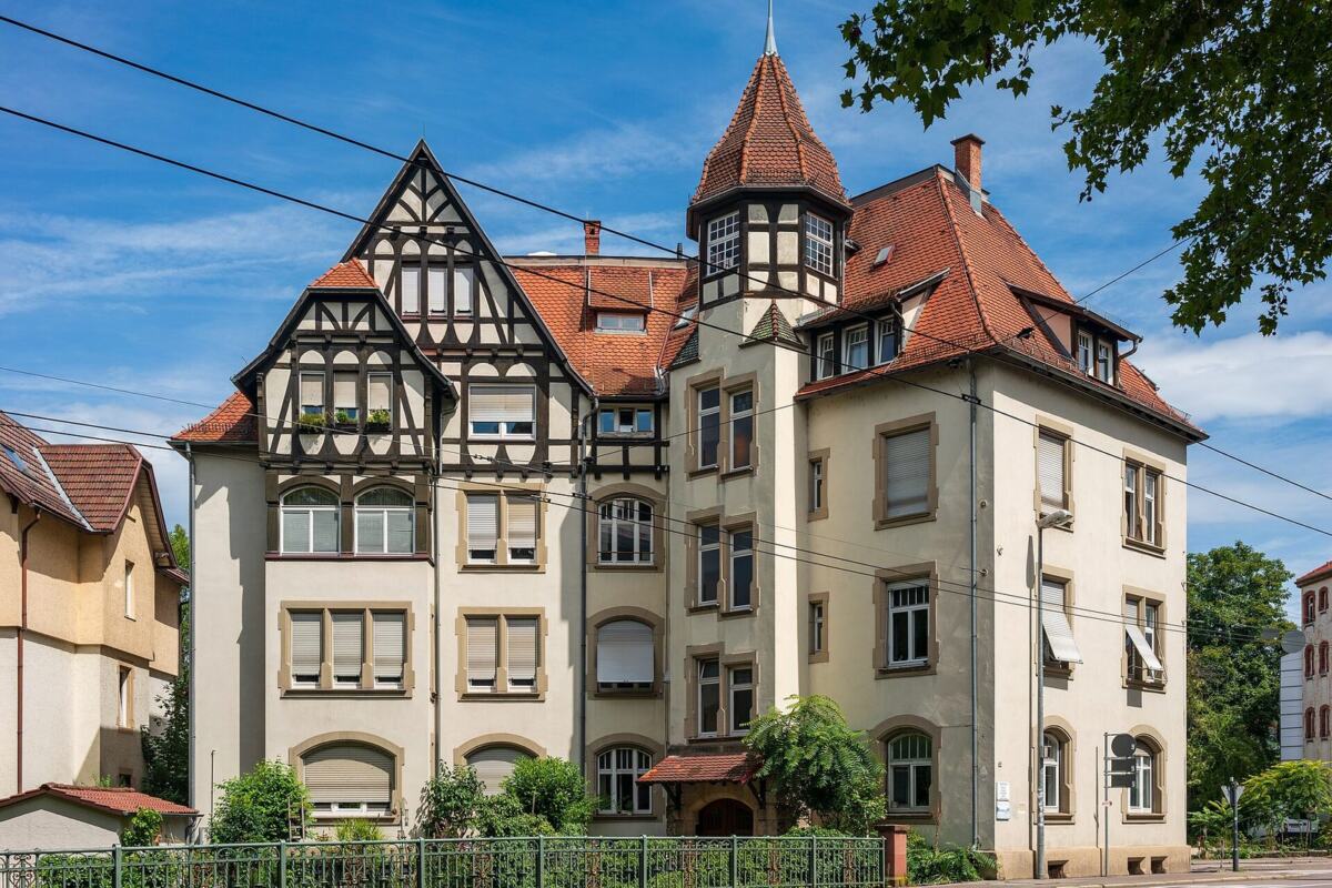 Esslingen a.N. - Altstadt - Neckarstr. 55, Kanalstr. 28 - Ansicht von Hammerkanalbrücke